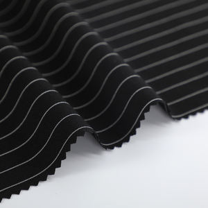 Оптовая продажа, черная полосатая ткань для костюма, вискоза, полиэстер, спандекс, тканая ткань для женщин и мужчин, блейзеры, одежда - Product Image 4