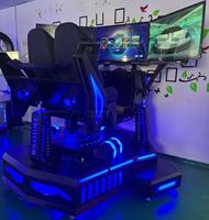 Machine de course VR à 3 écrans pour 2 personnes en intérieur, simulateur de voiture 3 DOF, équipement de jeu AR/MR en métal et plastique, parc d'aventure et centre commercial