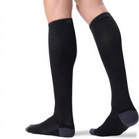Chaussettes de compression tricotées pour femmes et hommes 20-30 mmHg, soutien de la circulation, chaussettes mi-hautes