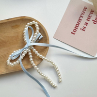 Barrettes à cheveux en perles douces pour cheveux longs, nœuds élégants pour cheveux, décoration, accessoires de bricolage pour anniversaire, cadeau