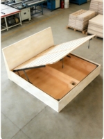 Lit escamotable multifonctionnel avec bureau en MDF Mobilier de chambre à coucher Lit escamotable King Size
