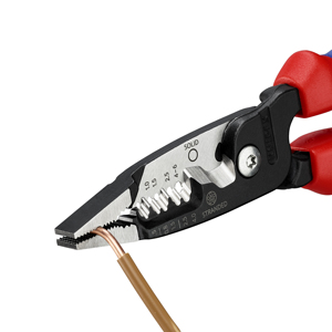 KNIPEX 13 72 200 <b>ME</b> Electricians' Multifunction Pliers, metric model, with multi-component handles, black, 200 mm - Product Image 3