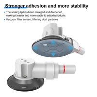 Support à ventouse de type poignée en silicone composite de qualité industrielle de 3 pouces avec couvercle supérieur en plastique ABS, capacité de charge de 15-20 kg pour