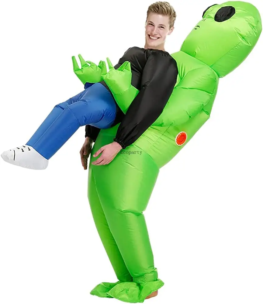 एलियन inflatable सूट विदेशी राक्षस इंफ्लेटेबल पोशाक के लिए डरावनी ग्रीन एलियन कोस्प्ले पोशाक