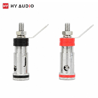 HY AUDIO Bornes de liaison en cuivre pur Telurium couleur argent, borniers pour haut-parleur de graves, accessoires pour haut-parleurs, connecteurs électriques