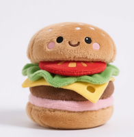 Nouveau jouet en peluche de conception personnalisée douce simulant des aliments Sushi Hamburger Donut Pizza