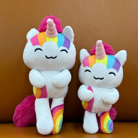 Peluche Licorne Arc-en-ciel Personnalisée OEM pour Machine à Pinces, Jouet en Peluche Doux et Mignon, Poupée Kawaii, Vente en Gros, Cadeau