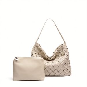 New Models Large Capacity Braided Bag Mother Simple Solid Color Versatile Fashion Bag Woman Tote <b>Handbags</b> for Women Underarm Bag - Product Image 6