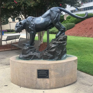 รูปปั้นเสือดำทองเหลืองทองสัมฤทธิ์รูปปั้นเสือดาวรูปปั้นสัตว์กลางแจ้งรูปปั้นเสือดำขนาดจริง - Product Image 2