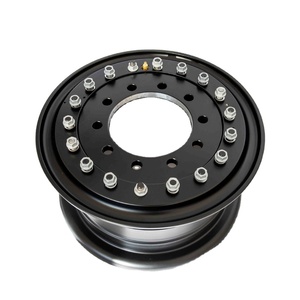 Mattschwarzes Gemälde <span class=keywords><strong>2</strong></span>-teiliges Design-LKW-Leichtmetall rad mit 10 Ösen Felgen der Größe 20x10 Zoll O-Ringe und Bolzen muttern Loch felgen - Product Image 1
