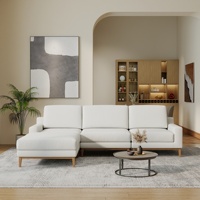 ATUNUS Ensemble de canapés modulaires modernes en forme de L, canapé sectionnel avec housses amovibles et lavables, entretien facile, ensemble de meubles pour la maison