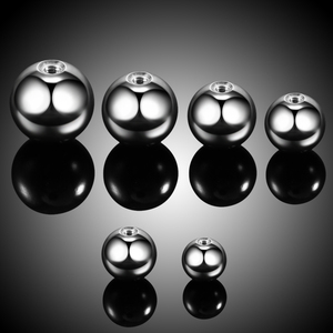 100 шт./упаковка, сменные шаровые верхние детали из нержавеющей стали для пирсинга подковы, пирсинга, промышленные украшения для пирсинга - Product Image 2