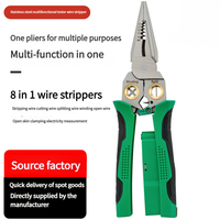 Powerlift Multifunktionale 8-in-1 Edelstahl-Elektrikerzange Spitzzange Abisolierzange Elektrische Messgeräte Kunststoff