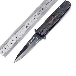 Couteau pliant en acier inoxydable de qualité industrielle à haute dureté pour le camping, manche en plastique OEM, longueur totale 22 cm, lame de 3 mm - Product Image 4