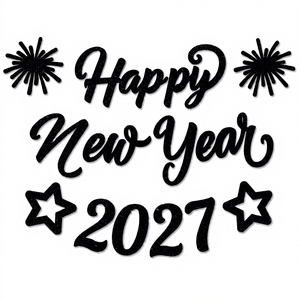 Pancarta <span class=keywords><strong>de</strong></span> Feliz <span class=keywords><strong>Año</strong></span> Nuevo 2027, Decoración Temática para Fiesta <span class=keywords><strong>de</strong></span> <span class=keywords><strong>Año</strong></span> Nuevo, Serpentinas Decorativas Negras y Doradas, Accesorios <span class=keywords><strong>de</strong></span> Decoración para el Hogar, <span class=keywords><strong>Restaurantes</strong></span> y Hoteles - Product Image 3