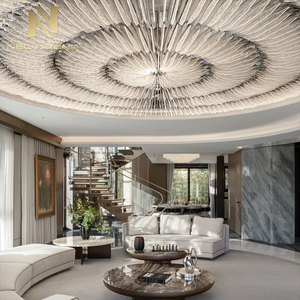 Lustre LED sur mesure de luxe moderne pour grand espace commercial, <span class=keywords><strong>luminaire</strong></span> pour hall d'hôtel à haut plafond - Product Image 2