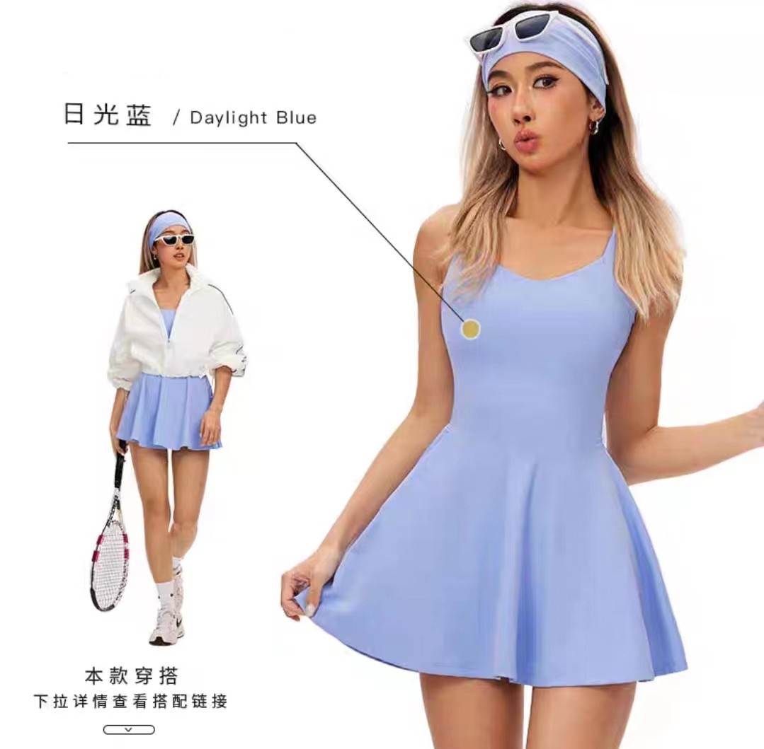 Daylight blue baseball dress