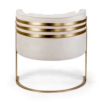Chaise de salle à manger ronde en velours, simple, en acier inoxydable massif, moderne, bon marché, pour loisirs