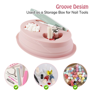 Cuenco de silicona para remojar manos, para manicura y arte de uñas, con doble spa para manos, suavizante de cutículas, eliminación de piel muerta y cuidado de manos - Product Image 4