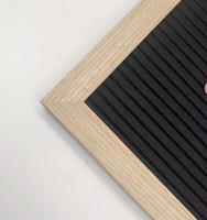 Panneau de lettres en feutre de 12x16 pouces avec cadre en bois pour décoration murale, vente en gros