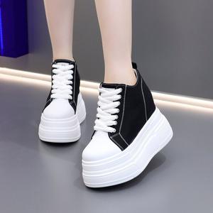 Zapatos de Lona de Alta Gama para Mujer, Otoño 2026, Tacón Súper Alto de 12 cm, Estilo Coreano, Zapatos de Una Sola Pieza - Product Image 2