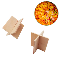 Économiseur de boîte de table à pizza en bois dégradable personnalisable avec trépied jetable pour la maison ou le restaurant