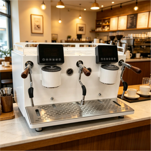 Macchina per Caffè Espresso Bianca e Nera ad Alto Rapporto Qualità-Prezzo, Doppio Gruppo, Multi-Boiler - Product Image 5