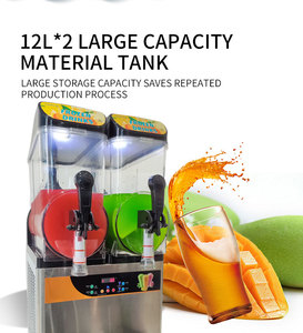 Machine <span class=keywords><strong>à</strong></span> slush commerciale <span class=keywords><strong>à</strong></span> double réservoir 12L*2 en acier inoxydable, contrôle numérique de la température, certification CE ISO pour <span class=keywords><strong>jus</strong></span> <span class=keywords><strong>et</strong></span> <span class=keywords><strong>smoothies</strong></span> - Product Image 5