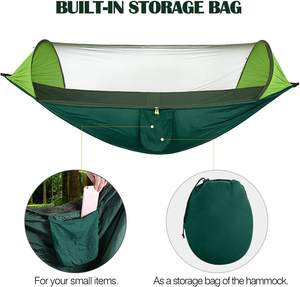 Hamac en nylon parachute léger et portable avec moustiquaire, capacité 200 kg, durable, toutes saisons, pour extérieur, balançoire, sommeil, voyage - Product Image 2