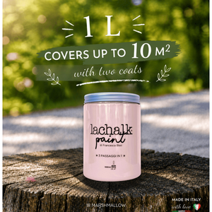 18 MARSHMALLOW 1lt LaChalk the evolution of <b>chalk</b> paint Where <b>chalk</b> meets resin: Hybrid <b>Chalk</b> Resin Paint made in Italy - Product Image 2