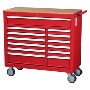 Boîte à outils <span class=keywords><strong>en</strong></span> <span class=keywords><strong>métal</strong></span> brillant avec tiroirs portables à roulettes <span class=keywords><strong>pour</strong></span> le rangement des outils - Product Image 3