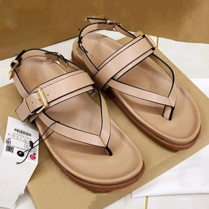 Women's Flat Roman Sandals Buckle Strap Toe-<b>Post</b> Versatile Slide Slippers - Product Image 4