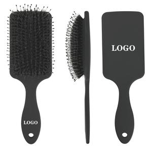 Spazzola Districante Quadrata Personalizzata con Etichetta Privata, con Cuscino d'Aria in Gomma e Setole Miste di Nylon e Cinghiale, per Extension e Parrucche - Product Image 1