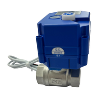 Vanne à boisseau sphérique électrique mini en acier inoxydable 304/316 certifiée NSF/CE, protection IP67, port NPT/BSP, tension personnalisée OEM pour CVC/eau