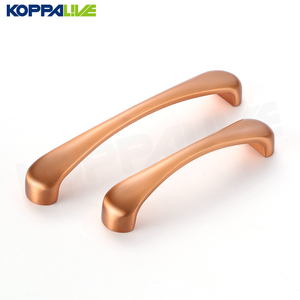 Koppalive Modern European Golden <strong>Cabinet</strong> Handles <strong>Slim</strong> Curve Design Brass Drawer Pulls for Kitchen &amp; Dresser - Product Image 6