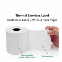 Etiqueta Térmica Continua sin Revestimiento, Rollo de Etiquetas Adhesivas de Papel Térmico para Recibos, 3 1/8"x170', Etiqueta de Sellado para Entrega de Comida Rápida