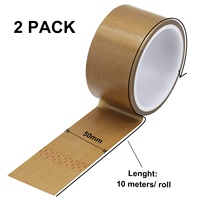 2 Packs de rubans adhésifs en silicone 5.2 Mil 2 Inch X 33 FT pour machine à sceller sous vide les scellants à impulsion.
