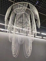 Décoration de scène de mariage KH : Rideaux de plafond en perles acryliques et cristaux pour événements, design cercle