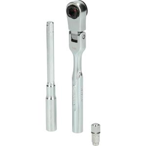 KS TOOLS 3-piece <b>1</b>/<b>4</b>" Bit Joggle <b>Ratchet</b> Set with Plug Adapter for Sockets - Product Image 3