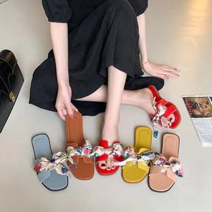 J & H 2025, <span class=keywords><strong>venta</strong></span> al por Mayor de verano, zapatos planos de moda para mujer con diseño de lazo, Sandalias planas informales elegantes, gran oferta - Product Image 3