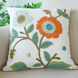 Coton populaire broderie fleur jeter chambre décor à la maison oreillers <span class=keywords><strong>housses</strong></span> <span class=keywords><strong>de</strong></span> coussin <span class=keywords><strong>pour</strong></span> <span class=keywords><strong>canapé</strong></span> - Product Image 5