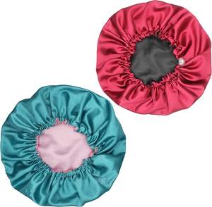 Bonnet de nuit ajustable personnalisé avec logo, broderie 3D, foulard en soie et bonnet en satin pour usage quotidien – Vente en gros - Product Image 2