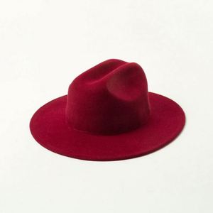 Sombreros Fedora de Fieltro de Pelo Sintético de Color Sólido de Alta Calidad al por Mayor - Product Image 5