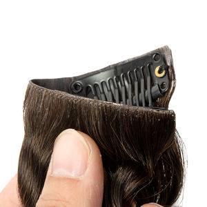 Clip invisibile per capelli ricciolenti con capelli grezzi <span class=keywords><strong>e</strong></span> crespi per Extension con doppia molletta invisibile nei capelli vergini - Product Image 4