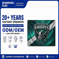 Bendera Iklan Persegi Panjang 3x5ft dengan Logo Kustom, Anti Kusut, Bahan Polyester Non-Woven, Cetak Digital, untuk Penggunaan Luar Ruangan, Perlindungan UV