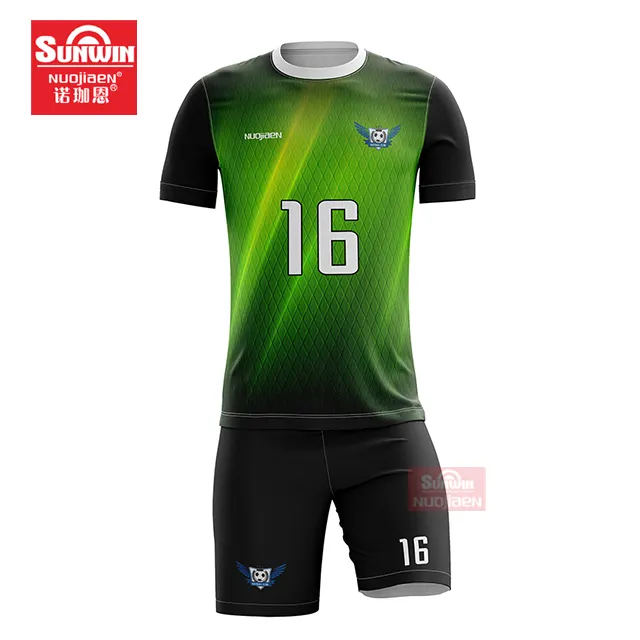 100% Polyester OEM custom team sports soccer football jersey shirt kits for big team
