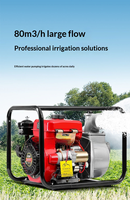 Pompe à eau diesel portable de 2/3/4 pouces - Pompe d'irrigation agricole à haut débit et haute pression OEM pour ferme, jardin, urgence