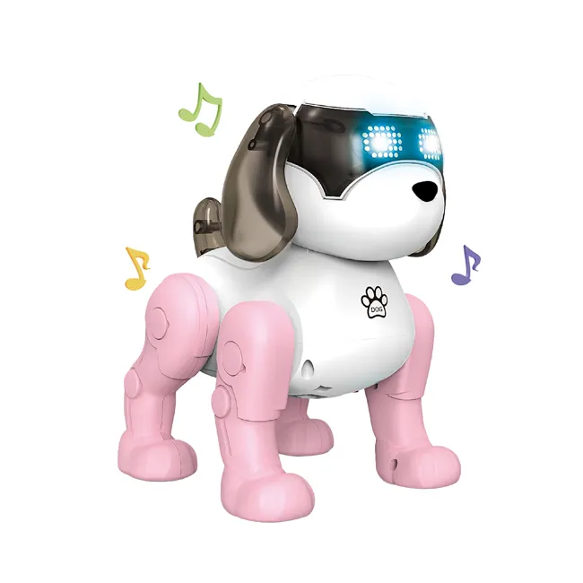 Electric music lights pet dancing animal dog toys multiple joint mobility robot dog toy