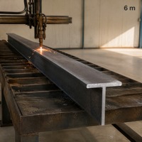 Poutre en T en acier au carbone pour la construction de charpentes