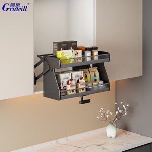 Cestello Estraibile Saliscendi <span class=keywords><strong>per</strong></span> Dispensa da Cucina, <span class=keywords><strong>in</strong></span> <span class=keywords><strong>Ferro</strong></span> Verniciato a Polvere, con Chiusura Ammortizzata, <span class=keywords><strong>per</strong></span> Spezie - Product Image 5